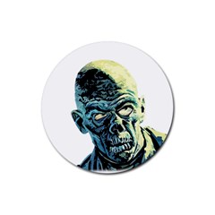 Zombie Rubber Round Coaster (4 Pack)  by Valentinaart