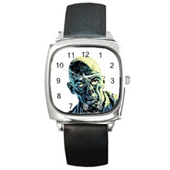 Zombie Square Metal Watch by Valentinaart