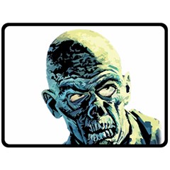 Zombie Fleece Blanket (large)  by Valentinaart