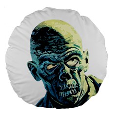 Zombie Large 18  Premium Round Cushions by Valentinaart