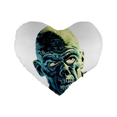 Zombie Standard 16  Premium Heart Shape Cushions by Valentinaart