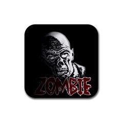 Zombie Rubber Square Coaster (4 Pack)  by Valentinaart