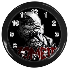 Zombie Wall Clocks (black) by Valentinaart