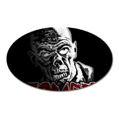 Zombie Oval Magnet by Valentinaart