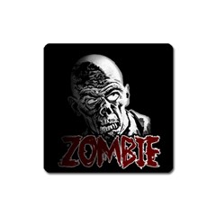 Zombie Square Magnet by Valentinaart