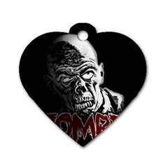 Zombie Dog Tag Heart (one Side) by Valentinaart