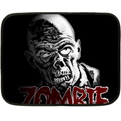 Zombie Double Sided Fleece Blanket (mini)  by Valentinaart