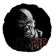 Zombie Large 18  Premium Flano Round Cushions by Valentinaart