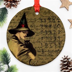 Witchcraft Vintage Ornament (round) by Valentinaart