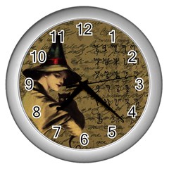 Witchcraft Vintage Wall Clocks (silver)  by Valentinaart