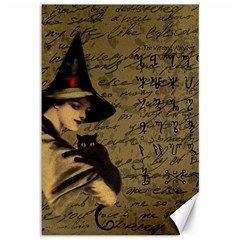 Witchcraft Vintage Canvas 12  X 18   by Valentinaart