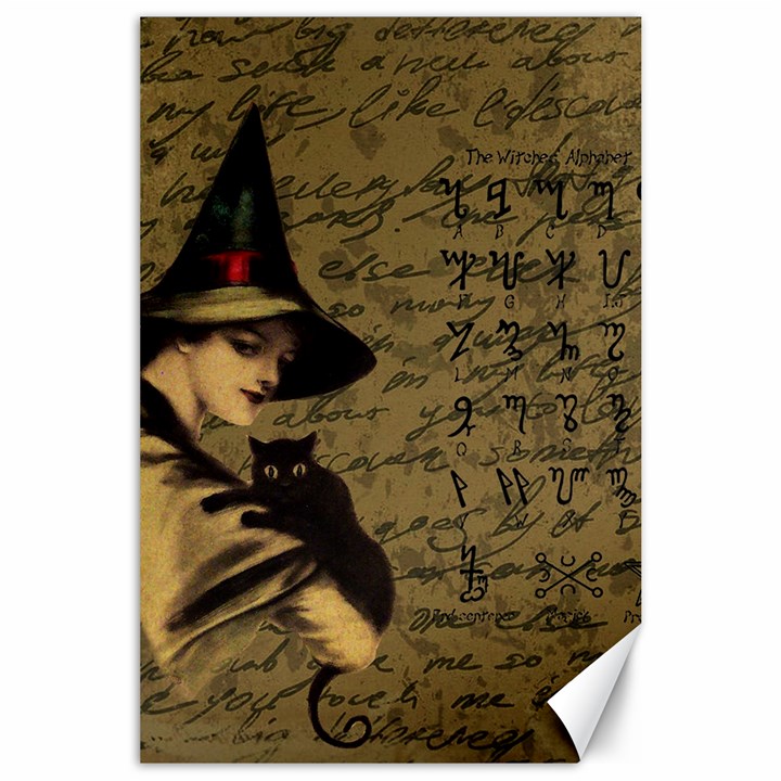 Witchcraft vintage Canvas 24  x 36 