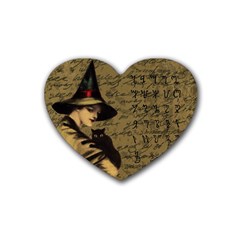 Witchcraft Vintage Heart Coaster (4 Pack)  by Valentinaart