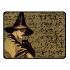 Witchcraft Vintage Fleece Blanket (small) by Valentinaart