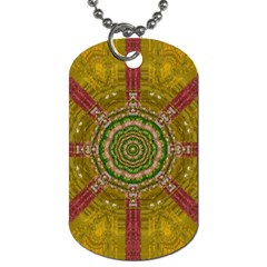 Mandala In Metal And Pearls Dog Tag (one Side) by pepitasart