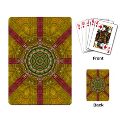 Mandala In Metal And Pearls Playing Card by pepitasart