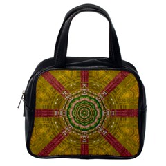 Mandala In Metal And Pearls Classic Handbags (one Side) by pepitasart