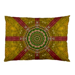 Mandala In Metal And Pearls Pillow Case by pepitasart