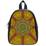 Mandala In Metal And Pearls School Bag (Small) Front