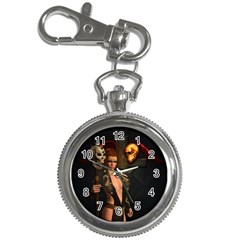 The Dark Side, Women With Skulls In The Night Key Chain Watches by FantasyWorld7