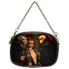 The Dark Side, Women With Skulls In The Night Chain Purses (one Side)  by FantasyWorld7