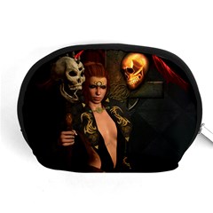 The Dark Side, Women With Skulls In The Night Accessory Pouches (medium)  by FantasyWorld7