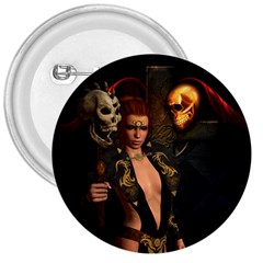 The Dark Side, Women With Skulls In The Night 3  Buttons