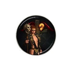 The Dark Side, Women With Skulls In The Night Hat Clip Ball Marker (4 Pack) by FantasyWorld7