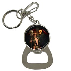 The Dark Side, Women With Skulls In The Night Bottle Opener Key Chains by FantasyWorld7