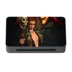 The Dark Side, Women With Skulls In The Night Memory Card Reader With Cf by FantasyWorld7