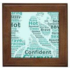 Belicious World Curvy Girl Wordle Framed Tiles