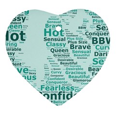 Belicious World Curvy Girl Wordle Ornament (Heart)