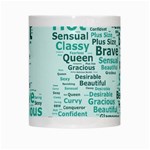 Belicious World Curvy Girl Wordle White Mugs Center