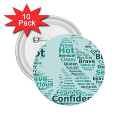 Belicious World Curvy Girl Wordle 2.25  Buttons (10 pack) 