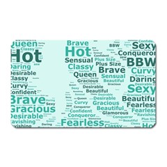 Belicious World Curvy Girl Wordle Magnet (Rectangular)