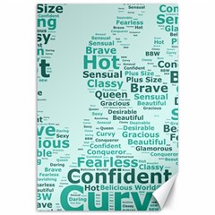 Belicious World Curvy Girl Wordle Canvas 12  x 18  