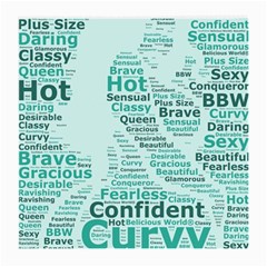 Belicious World Curvy Girl Wordle Medium Glasses Cloth by beliciousworld