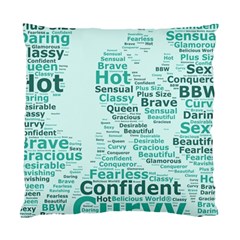 Belicious World Curvy Girl Wordle Standard Cushion Case (Two Sides)