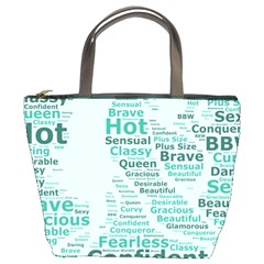 Belicious World Curvy Girl Wordle Bucket Bags