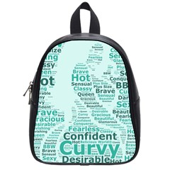 Belicious World Curvy Girl Wordle School Bag (small) by beliciousworld