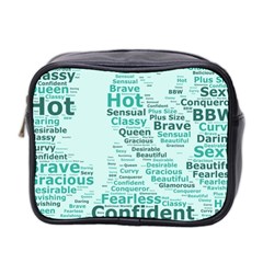 Belicious World Curvy Girl Wordle Mini Toiletries Bag 2-Side