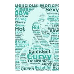 Belicious World Curvy Girl Wordle Shower Curtain 48  x 72  (Small) 