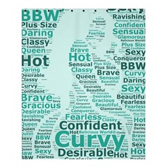 Belicious World Curvy Girl Wordle Shower Curtain 60  x 72  (Medium) 