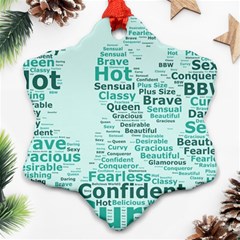 Belicious World Curvy Girl Wordle Ornament (Snowflake)