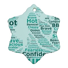 Belicious World Curvy Girl Wordle Snowflake Ornament (two Sides) by beliciousworld