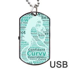 Belicious World Curvy Girl Wordle Dog Tag USB Flash (Two Sides)