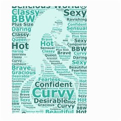 Belicious World Curvy Girl Wordle Large Garden Flag (Two Sides)