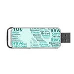 Belicious World Curvy Girl Wordle Portable USB Flash (Two Sides) Front