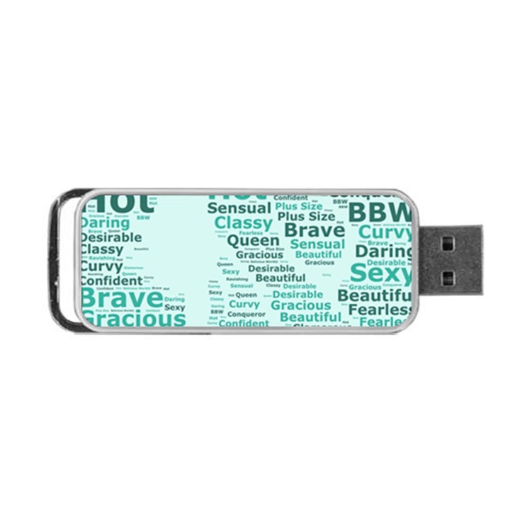 Belicious World Curvy Girl Wordle Portable USB Flash (Two Sides)