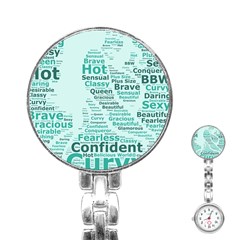 Belicious World Curvy Girl Wordle Stainless Steel Nurses Watch